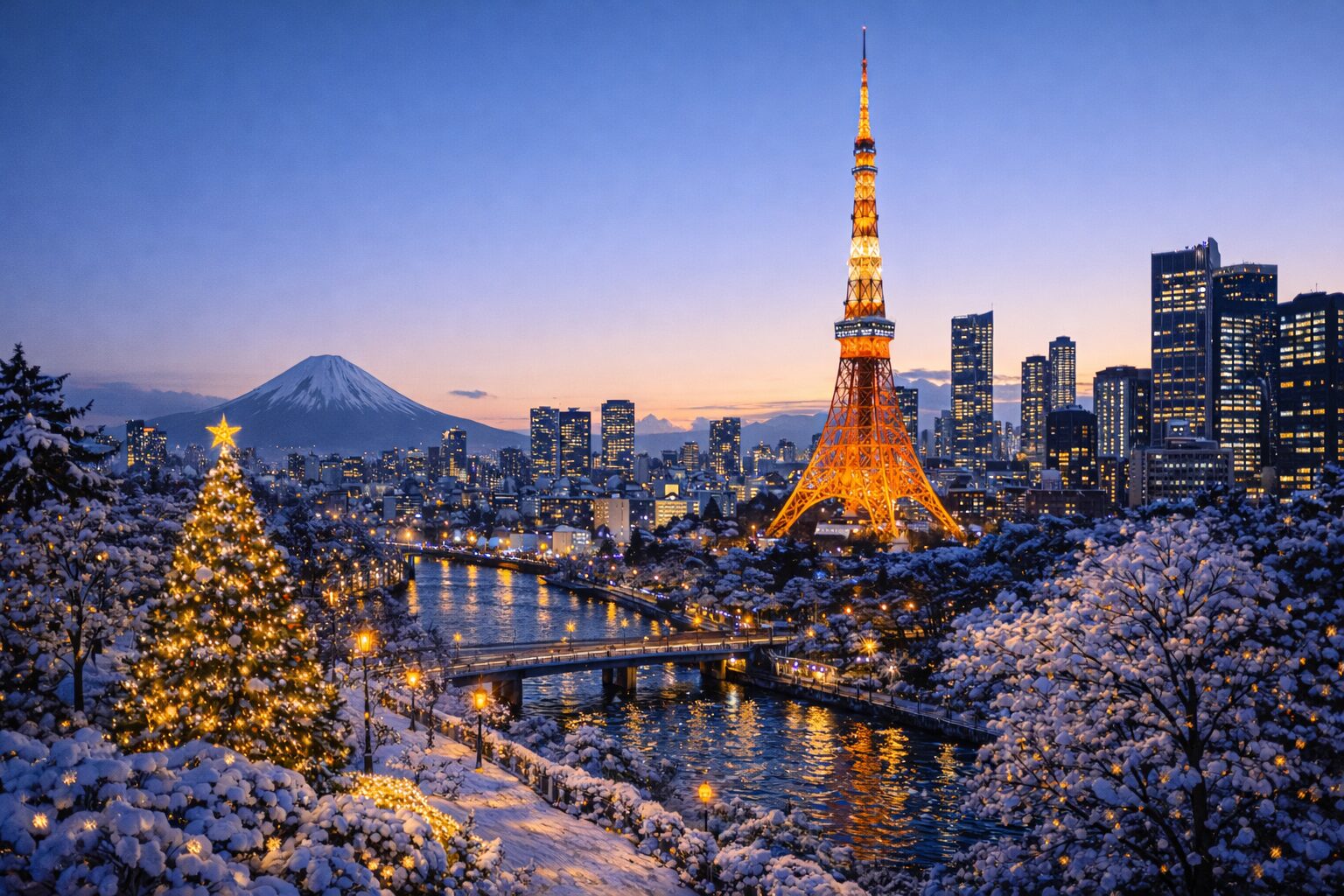 プロンプト「東京の12月の風景」で生成された画像