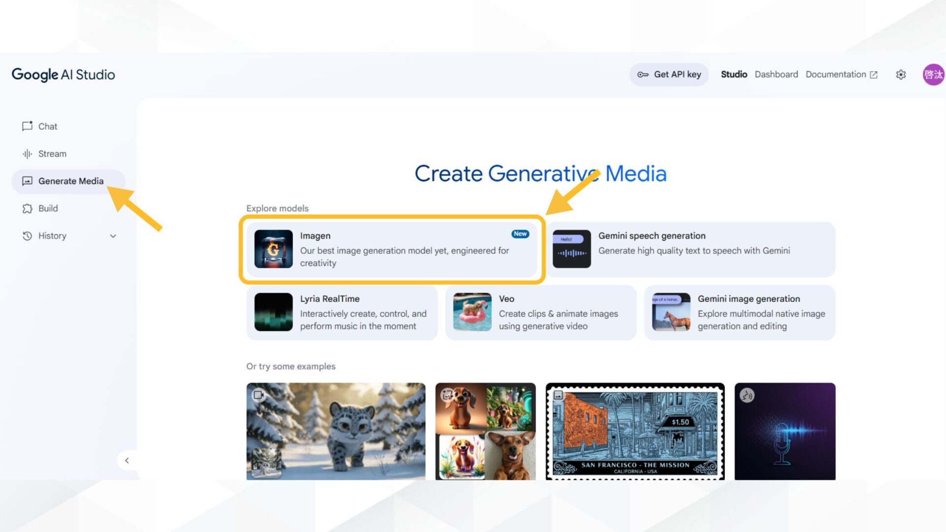 Imagenシリーズで画像を生成する方法(ステップ2:モデル「Imagen 4(Preview)」を選択する-「Explore models」から「Imagen」を選択)