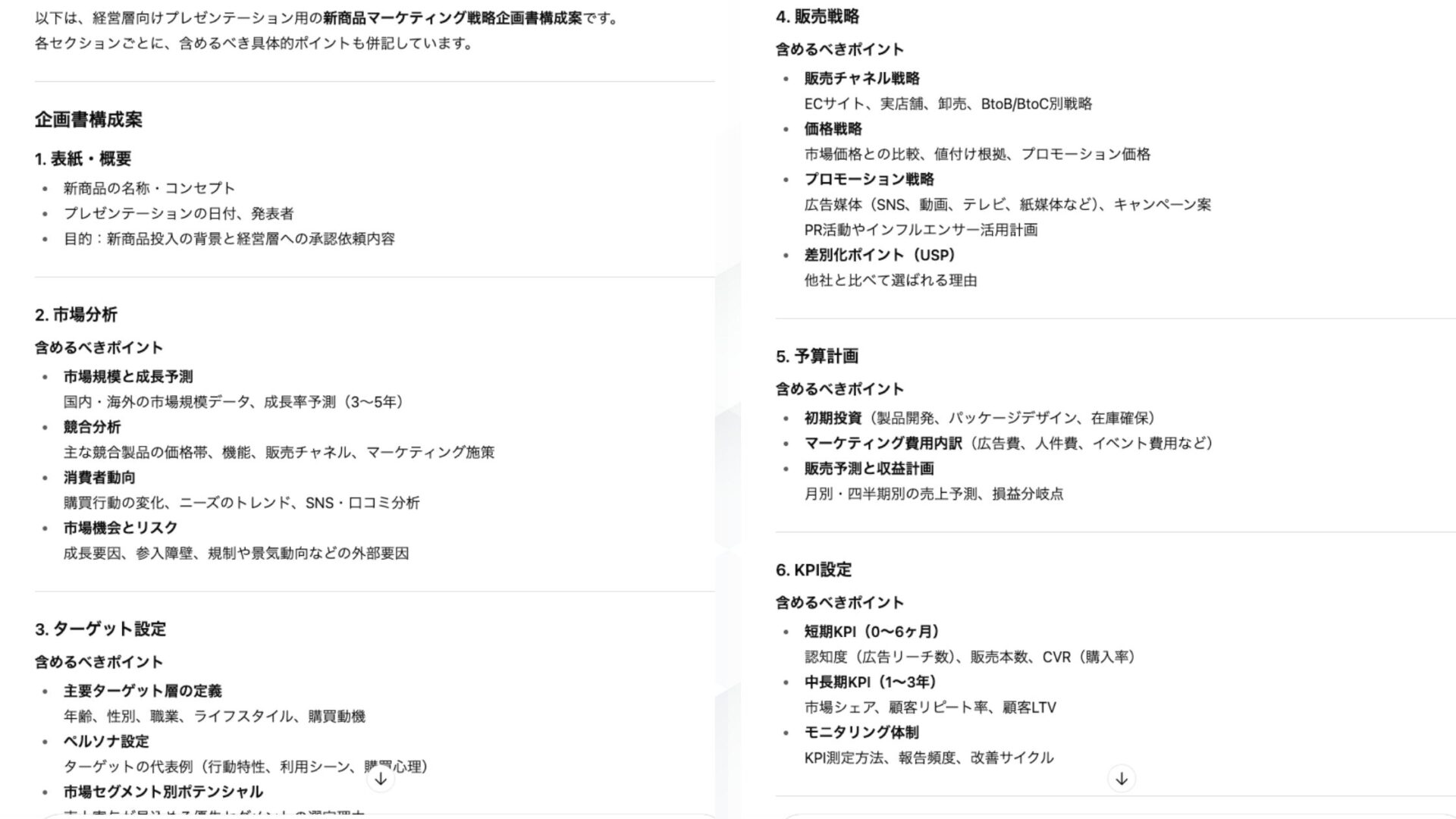文章作成できる生成AIの効果的な活用例(資料作成:プレゼン資料や企画書の構成を効率化)