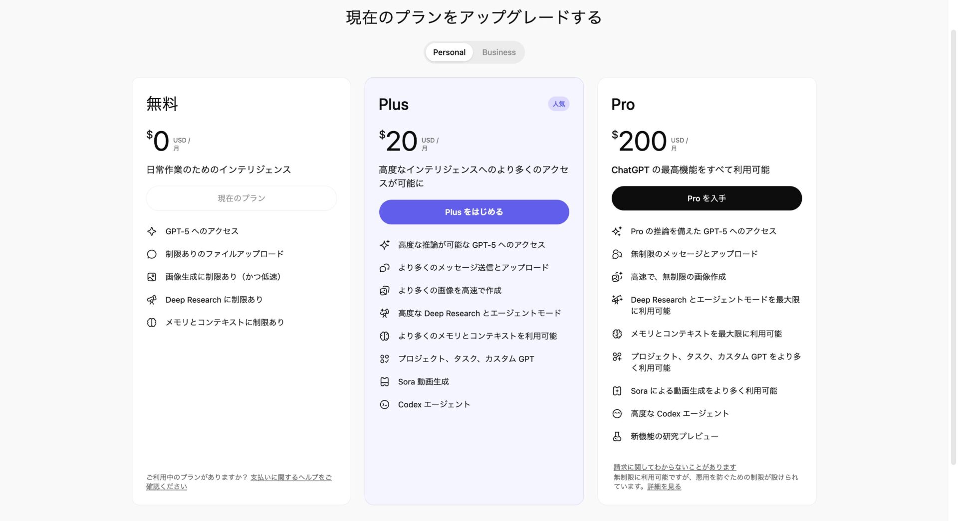 ChatGPT Plusの利用料金