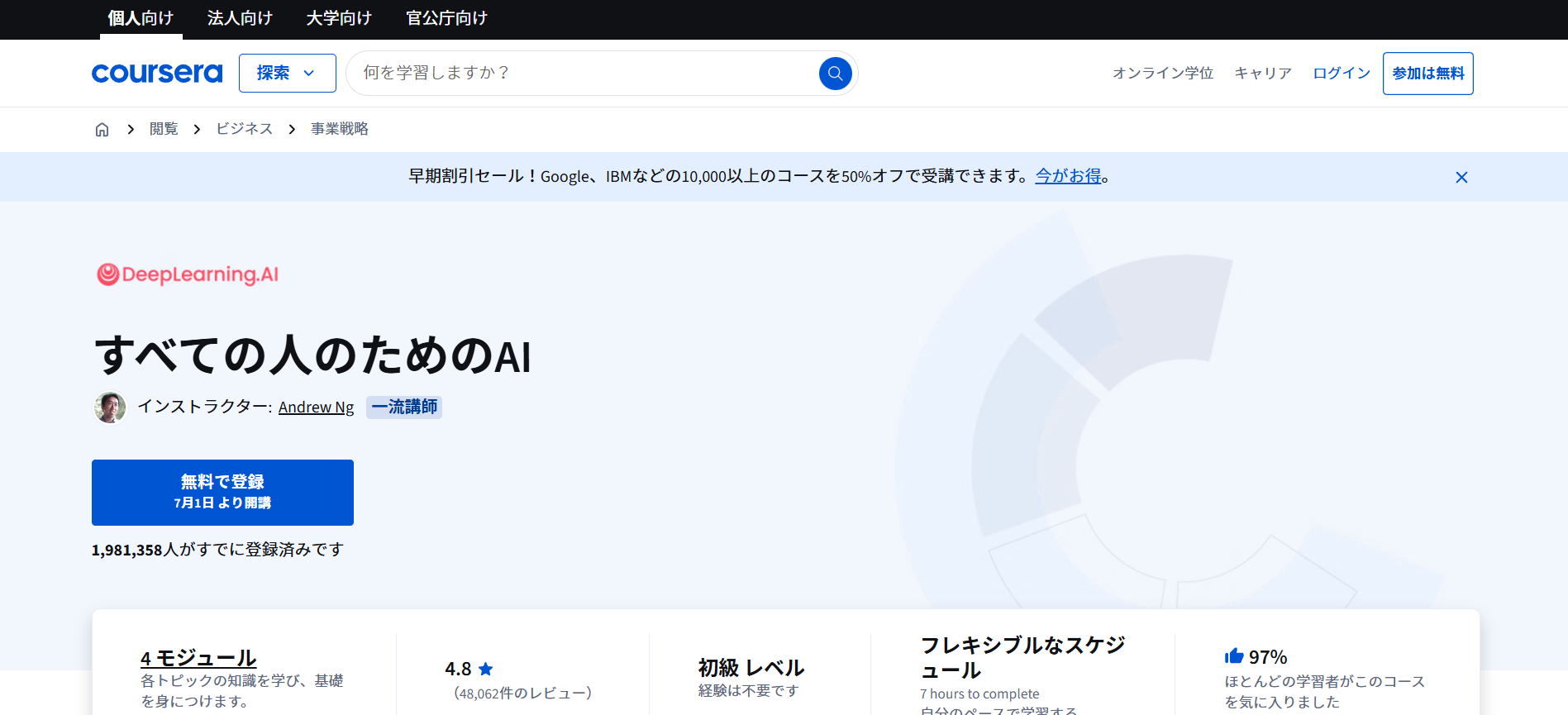【無料あり】おすすめのプロンプトエンジニアリング講座12選(【無料】AI For Everyone)