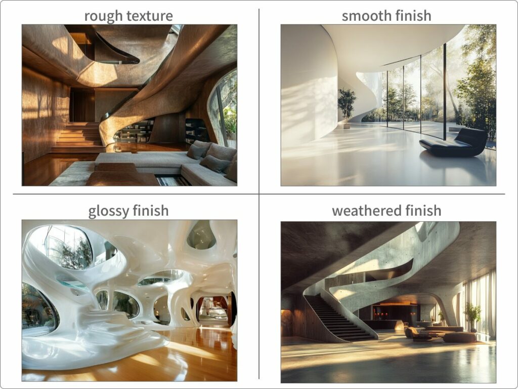 テクスチャのワードで生成した画像例