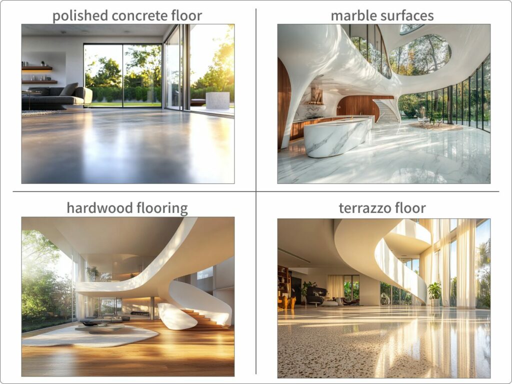 内装材のワードで生成した画像例