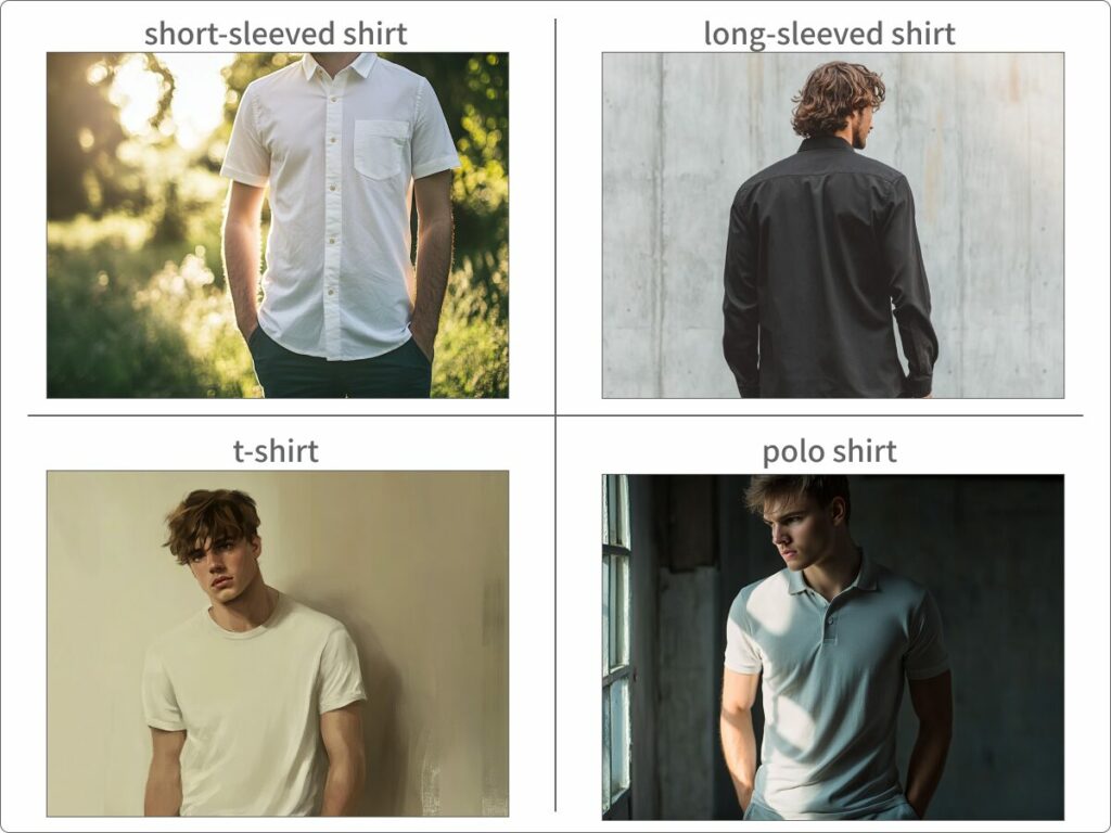 服装にかかわるプロンプト（ワード）と実例