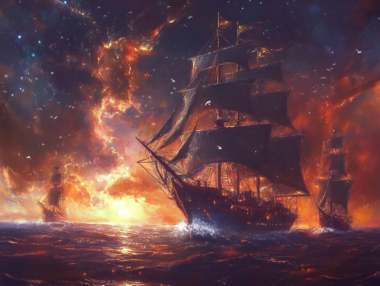 マルチプロンプト「space :: ship」で生成した画像