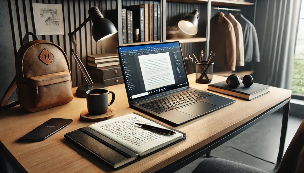 生成AIを活用してレポートを作成しているイメージ図