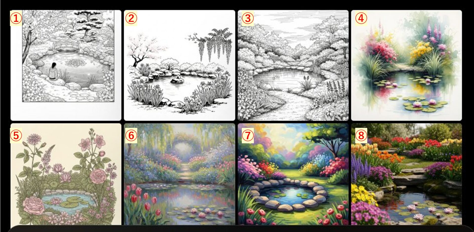 Imagen 4でさまざまな画像スタイルを比較している画像