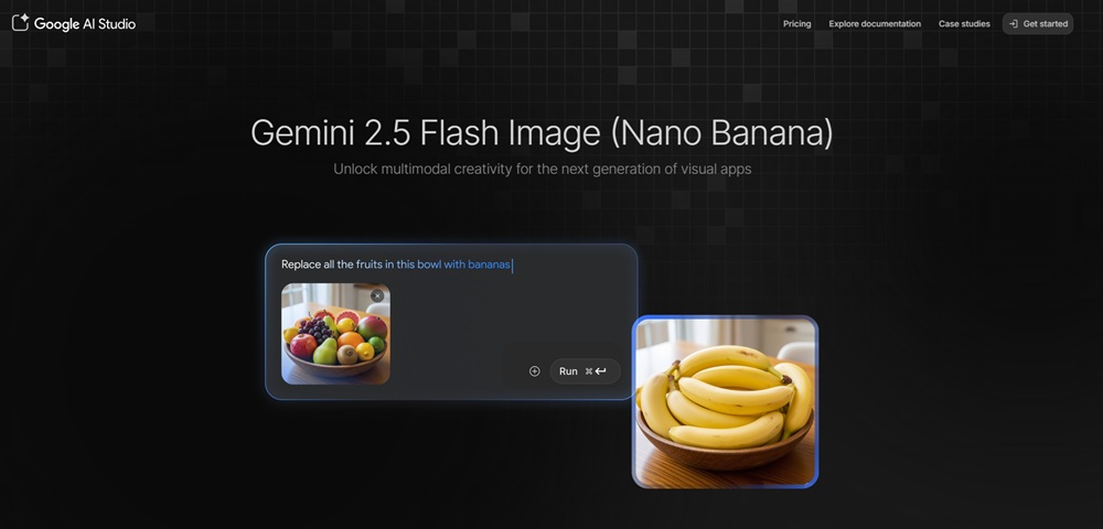 nano bananaのトップ画面